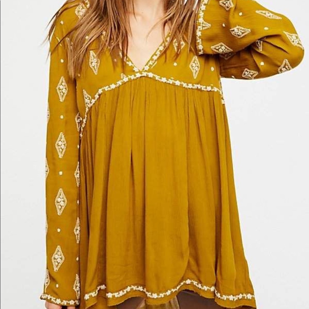 Free People Embroidered Tunic Size M